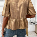 Clasi Camisa de muneca con lazo dorado sencillo para uso diario