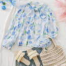 Camisa de flores para mujer para vacaciones