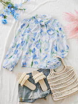 Camisa de flores para mujer para vacaciones