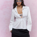 MISSGUIDED Blusa de camisa plisada con detalles de pintuck