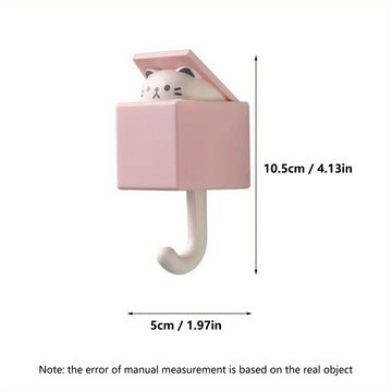 Lindo gancho de gatito: Adorable gancho con un diseño de gato caprichoso, perfecto para la decoración de tu hogar - No requiere energía.