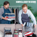 6 piezas de organizadores de armario de tela premium - Organizadores de cajón plegables con asas y diseño de malla transparente, sistema de almacenamiento para closet que ahorra espacio, para camisas, jeans, brasieres, ropa interior, calcetines - Ligero,