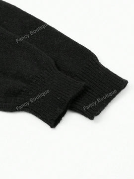 Nuevo cardigan de punto de manga larga informal con cuello en v y abotonado, color negro, para mujeres, adecuado como prenda de abrigo, estilo otono/invierno 2024