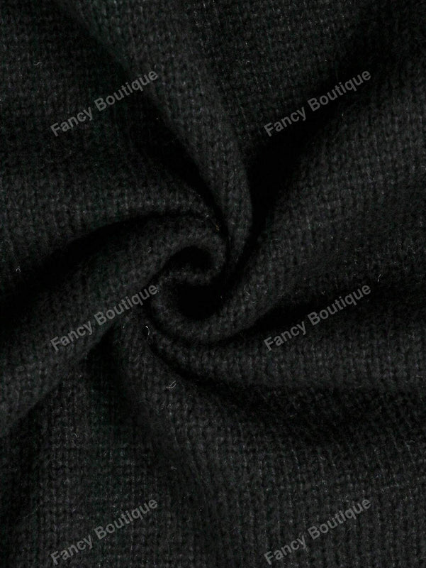 Nuevo cardigan de punto de manga larga informal con cuello en v y abotonado, color negro, para mujeres, adecuado como prenda de abrigo, estilo otono/invierno 2024