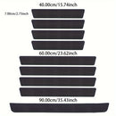 Juego de 9 Protectores de Umbral de Puerta de Fibra de Carbono - Pegatinas Resistentes a Arañazos, Fáciles de Instalar para una Protección Duradera