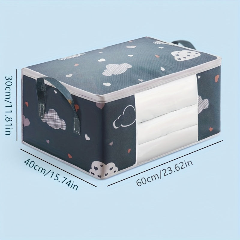 Bolsa de Almacenamiento Extra Grande Plegable con Cremallera y Asas - Organizador a Prueba de Polvo para Ropa, Edredones | Ideal para Autocaravanas y Decoración del Hogar