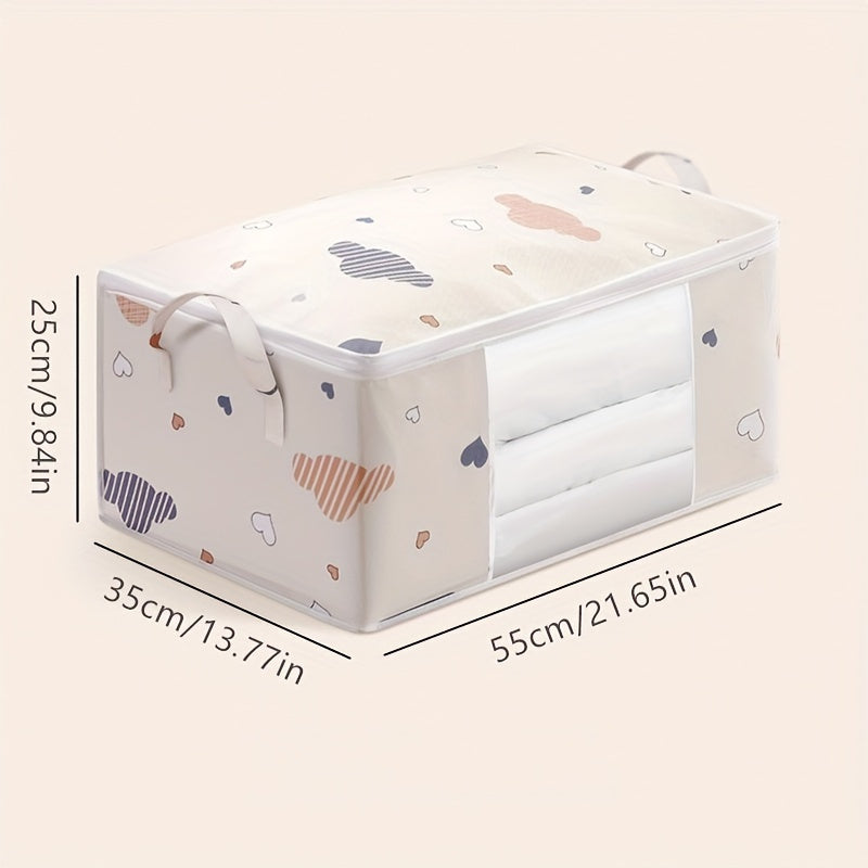Bolsa de Almacenamiento Extra Grande Plegable con Cremallera y Asas - Organizador a Prueba de Polvo para Ropa, Edredones | Ideal para Autocaravanas y Decoración del Hogar