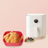 Revestimiento de Silicona Cuadrado Reutilizable de 9 Pulgadas para Freidora de Aire - Compatible con Hornos y Microondas de 6 a 9 Cuartos, Accesorio Esencial para Freidora de Aire, Inserto para Freidora de Aire