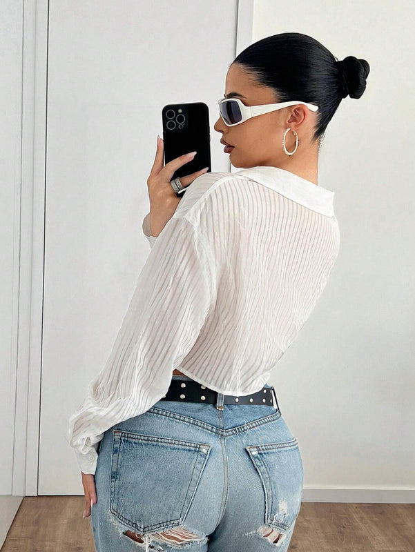 Conjunto de salida de mujer para otono Y2K, cardigan a rayas de manga larga sexy y retorcido como ropa de dormir, uso casual diario