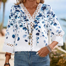 EMERY ROSE Camisa blanca casual de manga larga con estampado grafico para mujer, ropa de estilo vintage para maestras en otono