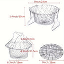Cesta de freír plegable de acero inoxidable, colador de malla multifunción para cocina para freír y exhibir frutas - Accesorios de cocina duraderos, paquete de 1