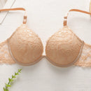 2 piezas de sujetadores con aros de encaje floral rojo/albaricoque con efecto push-up para mujer, ropa interior femenina con cierre trasero para busto/pecho pequeno, lenceria sexy y de unicolor para pechos pequenos, sosten de apoyo con tirantes