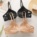 2 piezas de sujetadores con aros de encaje floral rojo/albaricoque con efecto push-up para mujer, ropa interior femenina con cierre trasero para busto/pecho pequeno, lenceria sexy y de unicolor para pechos pequenos, sosten de apoyo con tirantes