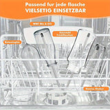 Soporte universal para botellas de lavavajillas de acero inoxidable - Se adapta a todos los soportes para botellas de lavavajillas estándar