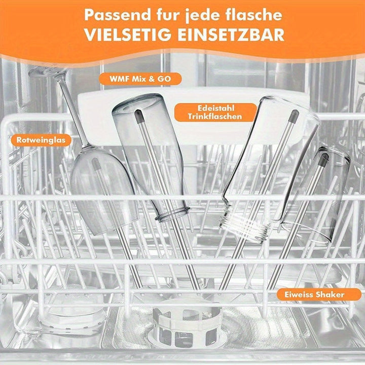 Soporte universal para botellas de lavavajillas de acero inoxidable - Se adapta a todos los soportes para botellas de lavavajillas estándar