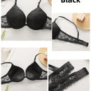 2 piezas de sujetadores con aros de encaje floral rojo/albaricoque con efecto push-up para mujer, ropa interior femenina con cierre trasero para busto/pecho pequeno, lenceria sexy y de unicolor para pechos pequenos, sosten de apoyo con tirantes