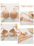 2 piezas de sujetadores con aros de encaje floral rojo/albaricoque con efecto push-up para mujer, ropa interior femenina con cierre trasero para busto/pecho pequeno, lenceria sexy y de unicolor para pechos pequenos, sosten de apoyo con tirantes