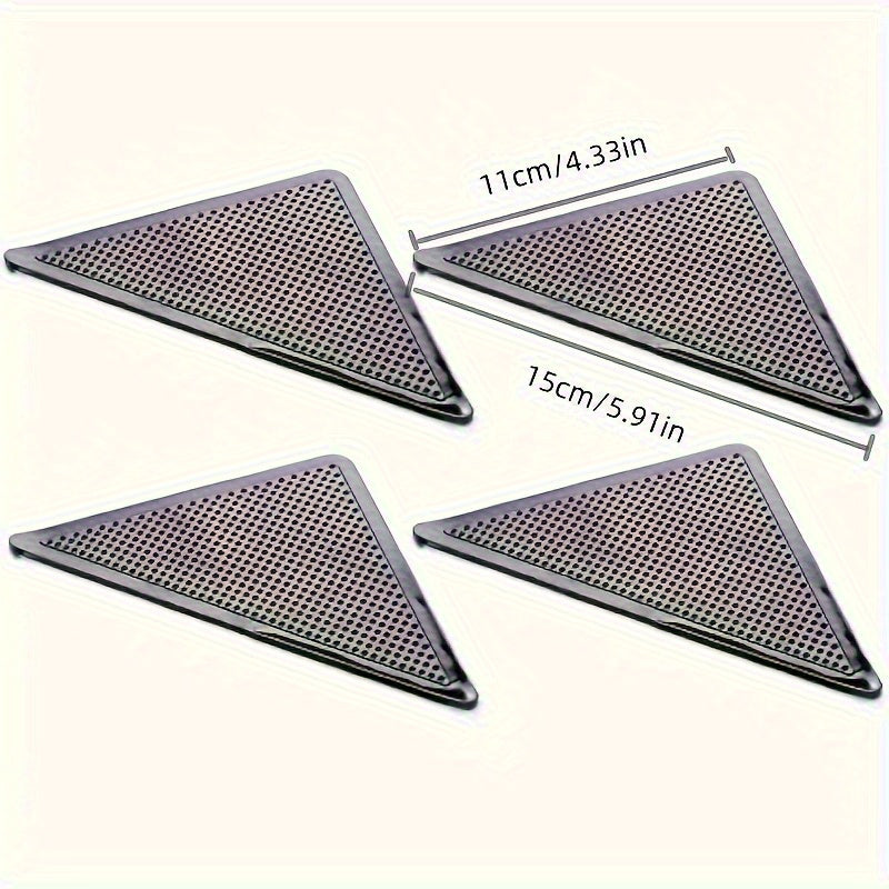 Juego de 8 Piezas de Fijadores para Alfombras Reutilizables y Lavables - Pegatinas Antideslizantes para Alfombras, Cinta Adhesiva Doble Cara, Garantizando una Decoración Estable en el Hogar