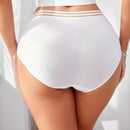 Bragas de uso diario minimalistas de unicolor con borde de encaje para mujeres