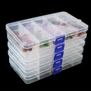 4pcs Cajas Organizadoras de Plástico de Estilo Clásico con Cierre de Hebilla - Almacenamiento Rectangular Multipropósito para Mesa para Joyería, Cuentas, Suministros de Manualidades - No Necesita Electricidad, Organizador de Escritorio|Diseño Clásico|Caj