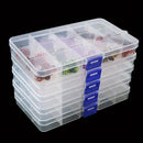 4pcs Cajas Organizadoras de Plástico de Estilo Clásico con Cierre de Hebilla - Almacenamiento Rectangular Multipropósito para Mesa para Joyería, Cuentas, Suministros de Manualidades - No Necesita Electricidad, Organizador de Escritorio|Diseño Clásico|Caj