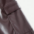 Anewsta pantalon cargo de pierna recta de moda moderno para mujer
