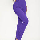 Sxy pantalones largos informales de unicolor con dobladillo dividido para mujeres