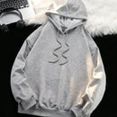 Ezwear sudadera informal tipo streetwear con lema, con corte holgado, estampado negro y rosa, para mujer, otono invierno