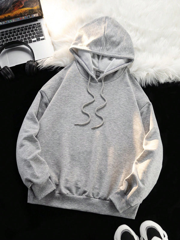 Ezwear sudadera informal tipo streetwear con lema, con corte holgado, estampado negro y rosa, para mujer, otono invierno