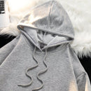 Ezwear sudadera informal tipo streetwear con lema, con corte holgado, estampado negro y rosa, para mujer, otono invierno