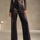 Anewsta pantalon cargo de pierna recta de moda moderno para mujer