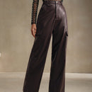 Anewsta pantalon cargo de pierna recta de moda moderno para mujer
