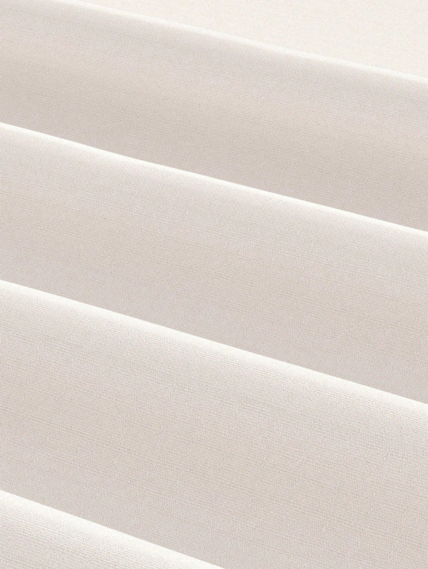 Prive pantalones anchos de cintura alta de apariencia de lino caqui para mujer