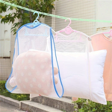 1/2 piezas de red multifuncional para secar ropa, bolsa de malla para almohadas y juguetes, cuidado de telas, ahorro de espacio y organización