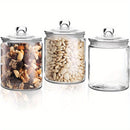 Tres Paquetes de 1L, Dos Paquetes de 2L, Tarros de vidrio sellados para harina, pasta, dulces, comida para perros, snacks, etc. | Tarros de almacenamiento de vidrio para cocina y despensa