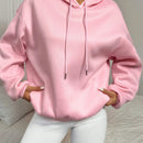 Ezwear sudadera con capucha de grafico de automovil retro casual para mujer, pullover oversize, otono e invierno