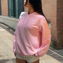 Ezwear sudadera con capucha de grafico de automovil retro casual para mujer, pullover oversize, otono e invierno