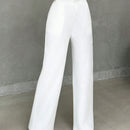 Pantalones casuales de mujer con cintura elastica de cordon y ajuste holgado con bolsillos inclinados