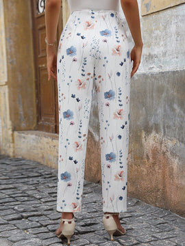 Lune pantalones de mujer casuales a rayas nauticas y entallados, para otono