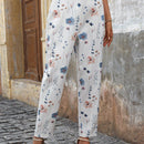Lune pantalones de mujer casuales a rayas nauticas y entallados, para otono