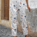 Lune pantalones de mujer casuales a rayas nauticas y entallados, para otono