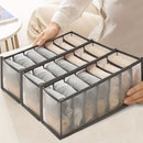 Organizador de 3 piezas para ropa interior y calcetines - Divisor de cajones de 7 compartimentos, artículos esenciales para la organización del armario del hogar