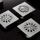 Desagüe de Piso Cuadrado de Acero Inoxidable con Control de Olores - Atrapapelos Multifuncional para Ducha, Accesorio Esencial para el Baño
