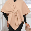 Lady poncho para mujer con diseno de drapeado en la cintura y lazo