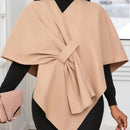 Lady poncho para mujer con diseno de drapeado en la cintura y lazo