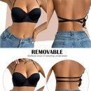 1 pieza sujetador sin espalda y sin tirantes para mujer, sujetador invisible con tirantes de espagueti con efecto push-up