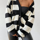 Essnce nueva moda sueter de lana de imitacion de vison con rayas para mujer, otono/invierno