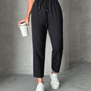 Pantalones petite con cordon, bolsillos en diagonal