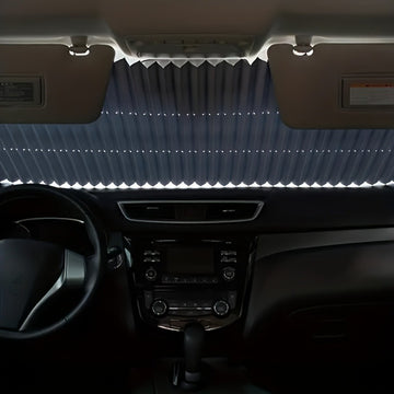 Persiana Automática Retráctil para Auto de Fácil Instalación con Protección UV y Aislamiento Térmico, Cortina Opaca Adhesiva