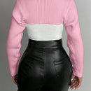 Foxxy cardigan de punto casual de unicolor con escote en v y manga larga para mujer, otono/invierno